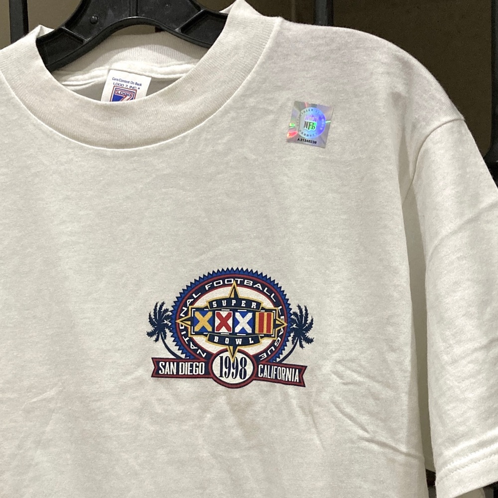 Vintage 1998 Super Bowl XXXII San Diego California Logo 7 Tee NWT